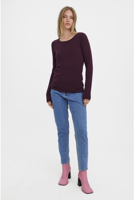 Vero Moda vmcare structure ls o-neck blou noo