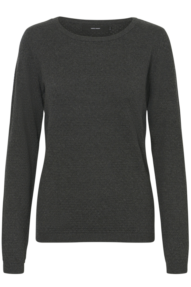 VMCARE STRUCTURE LS O-NECK BLOU NOO 10136644 Dark Grey Melange