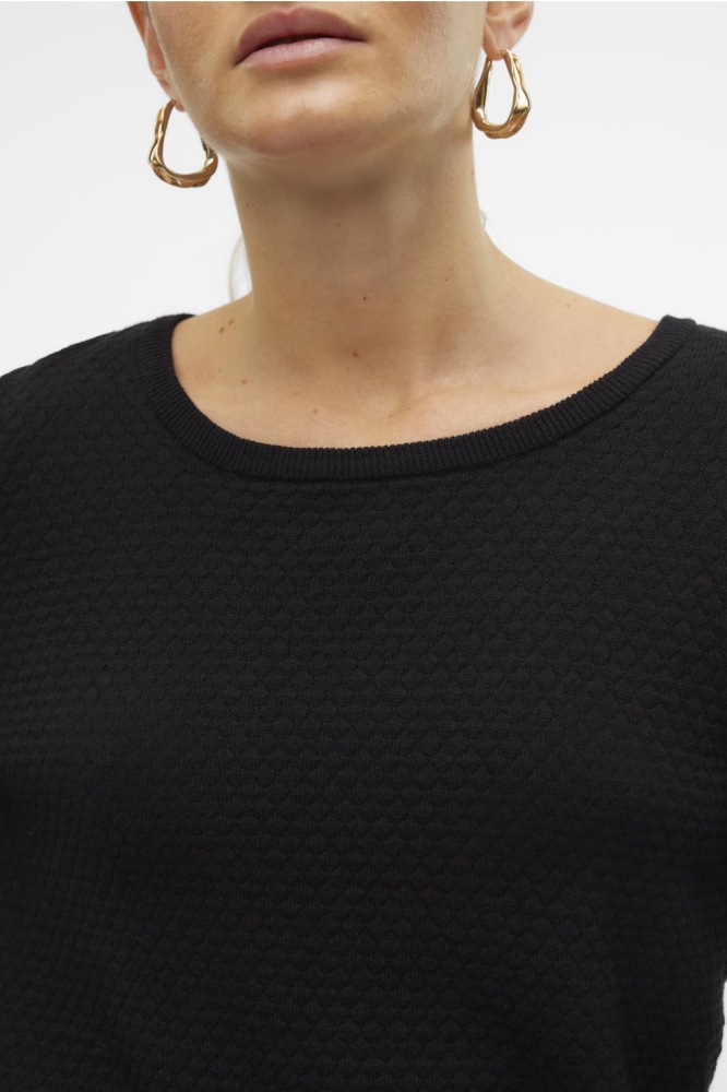 VMCARE STRUCTURE LS O-NECK BLOU NOO 10136644 Black