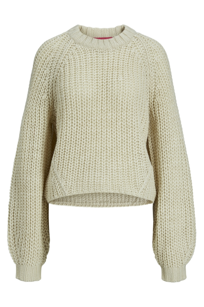 JXKELLY CHUNKY CREW NECK KNIT SN 12255364 BONE WHITE