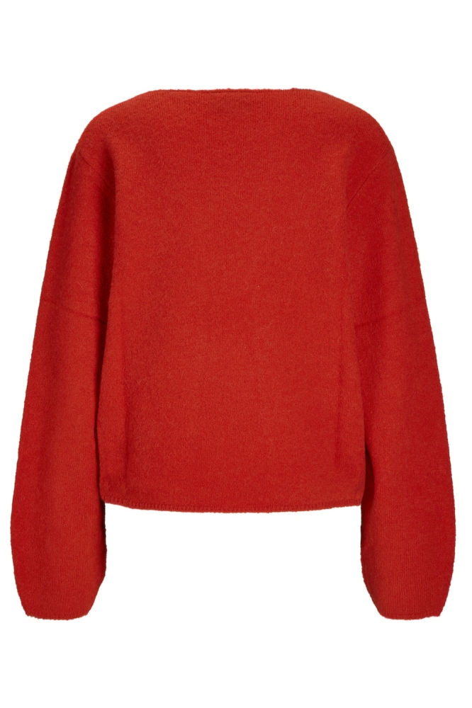 JXEVI V-NECK KNIT SN 12261549 FIERY RED