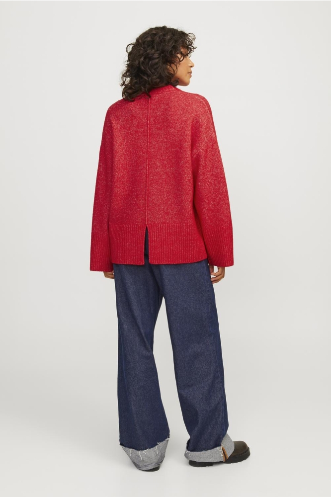 JXOLLIE DIVERSE CREW NECK KNIT SN 12236273 RACING RED