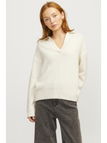 JJXX Trui JXARIELLA POLO NECK KNIT SN 12245459 BONE WHITE