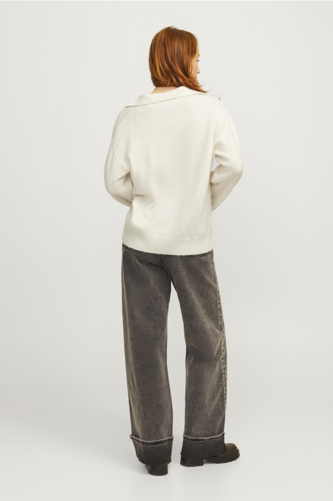 JXARIELLA POLO NECK KNIT SN 12245459 BONE WHITE