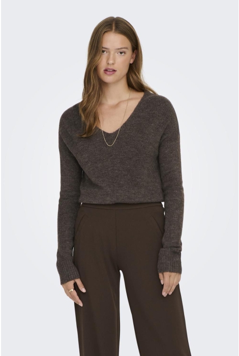 Jacqueline de Yong jdyelanora l/s v-neck pullo. knt no