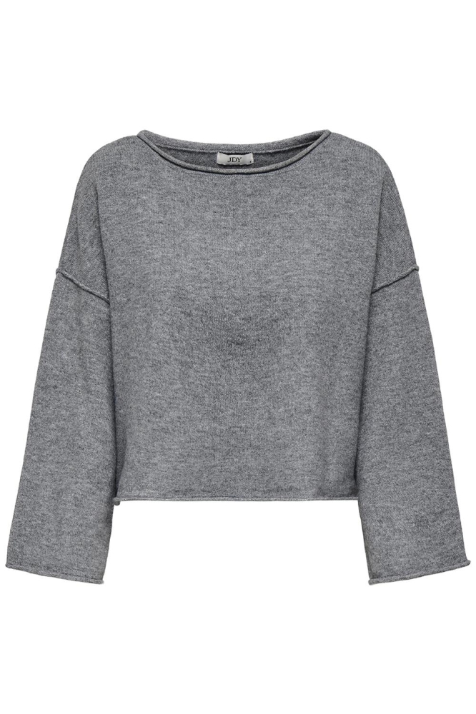 JDYRUE LIFE L/S BOAT NECK PULL KNT 15336780 Medium Grey Melange