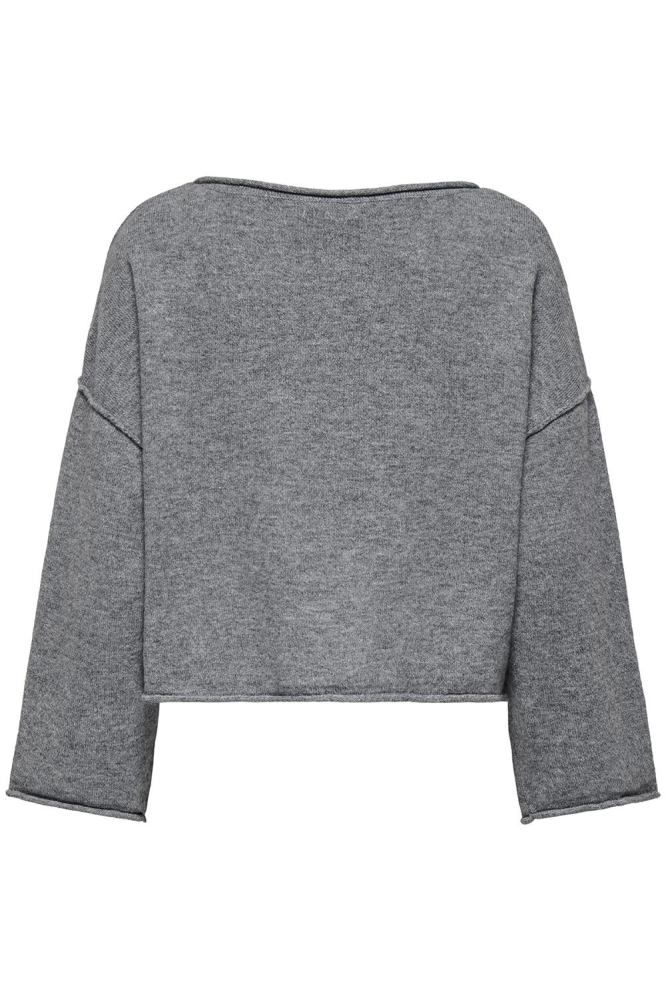 JDYRUE LIFE L/S BOAT NECK PULL KNT 15336780 Medium Grey Melange