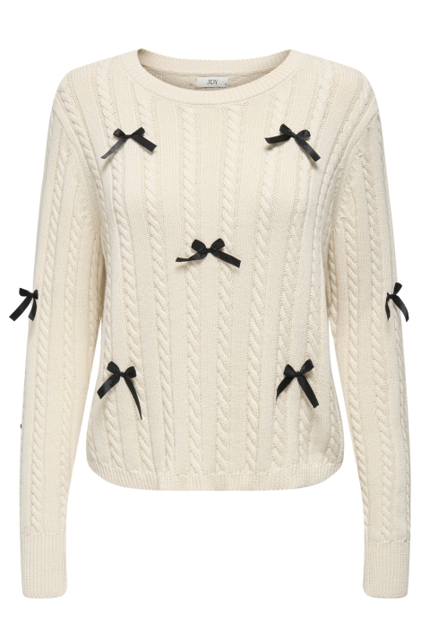 Jacqueline de Yong jdybow l/s o-neck cable pullover kn