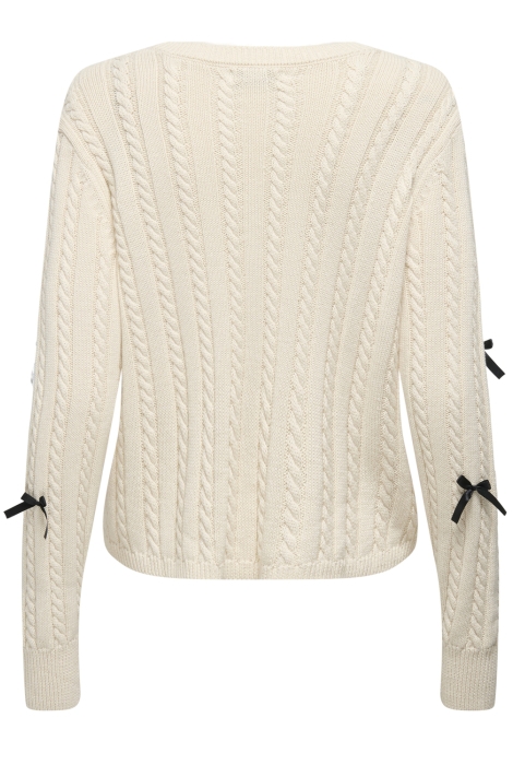 Jacqueline de Yong jdybow l/s o-neck cable pullover kn