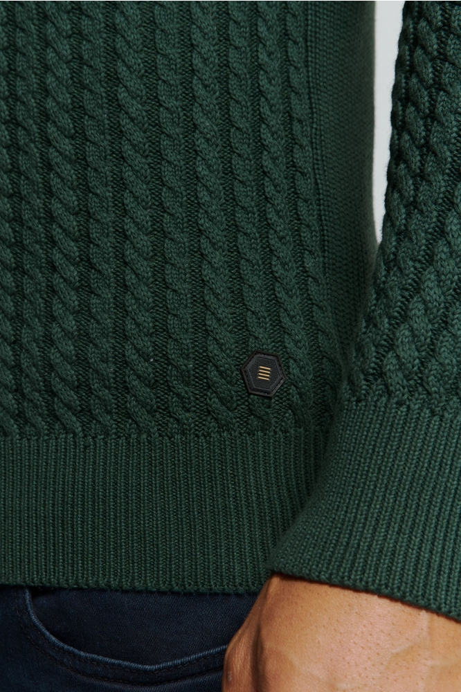 PULLOVER HALF ZIPPER WITH BUTTONS 25230962 052 DARK GREEN