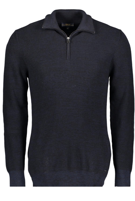 Twinlife men knitted half zip pullover