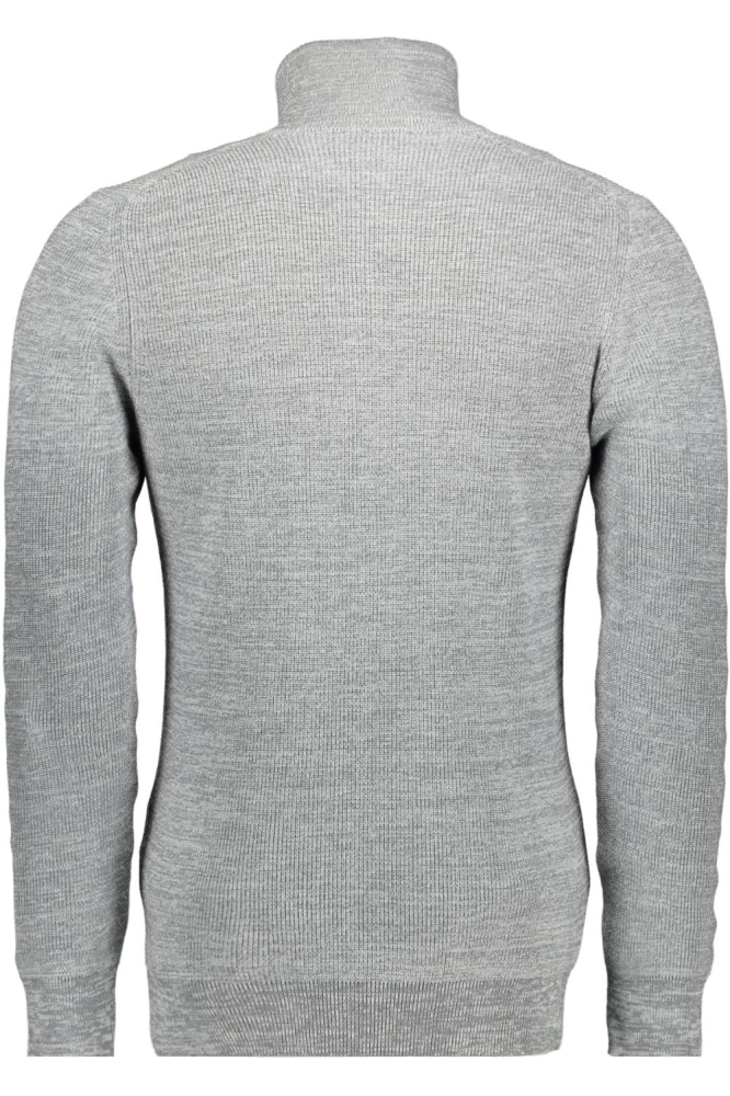 KNITTED HALF ZIP PULLOVER TW44411 800 GREY MELANGE