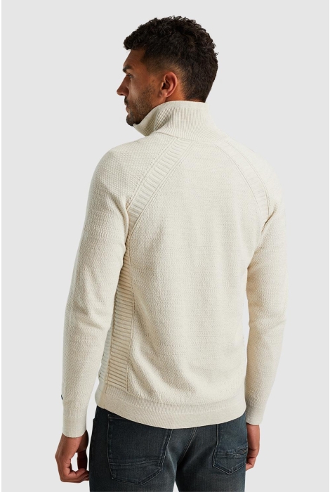 Cast Iron half zip collar cotton heather pla