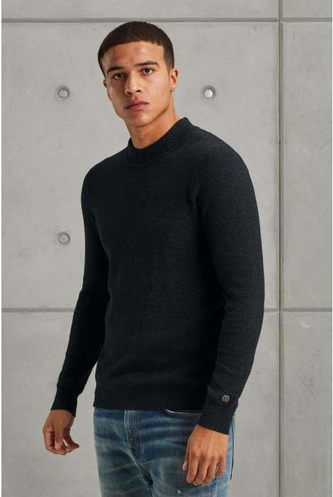 Cast Iron mock neck fine boucle