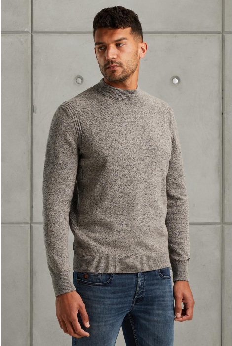 Cast Iron mock neck regular fit cotton mix