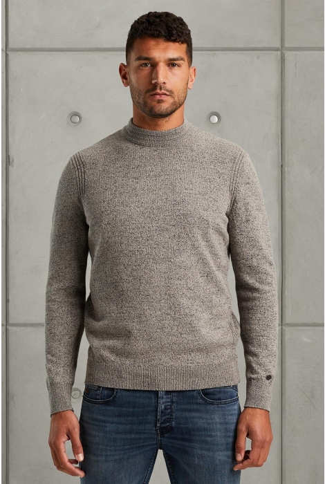 Cast Iron mock neck regular fit cotton mix