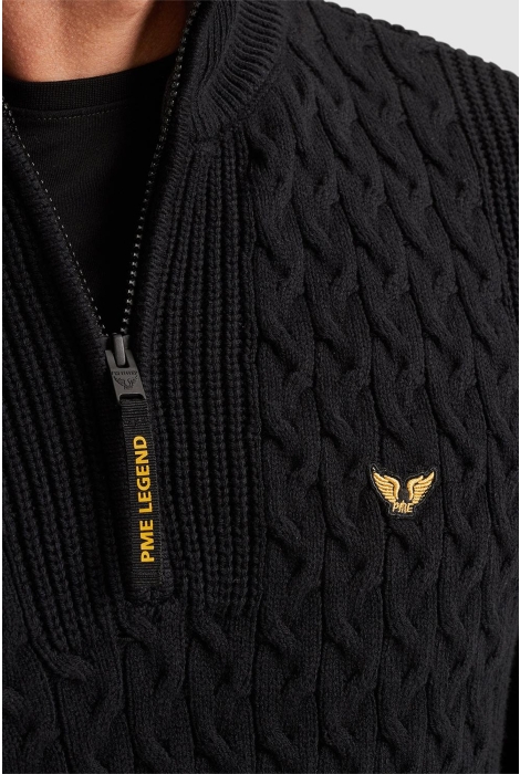 PME legend half zip collar cotton mix cable