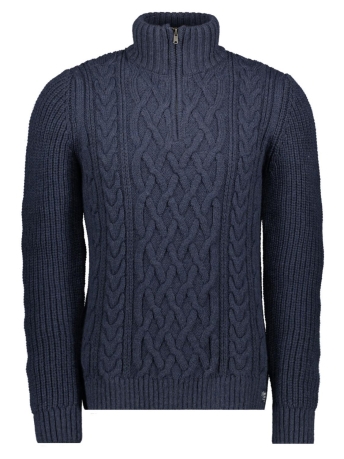 Superdry Trui JACOB CABLE KNIT HALF ZIP M6110639A INDIGO