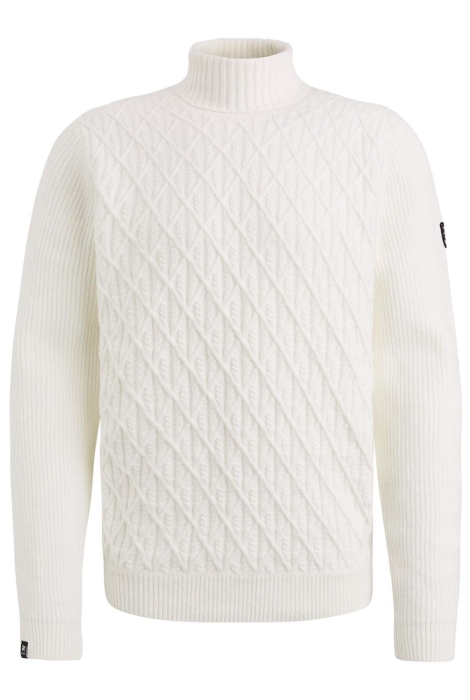 Vanguard roll neck cotton blend stretch