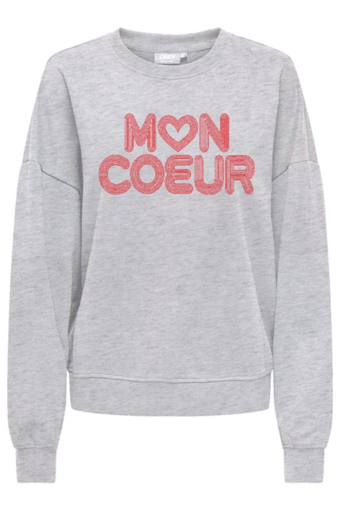 ONLNOMI ROCK L/S CS SWT 15322092 LIGHT GREY MELA/COEUR