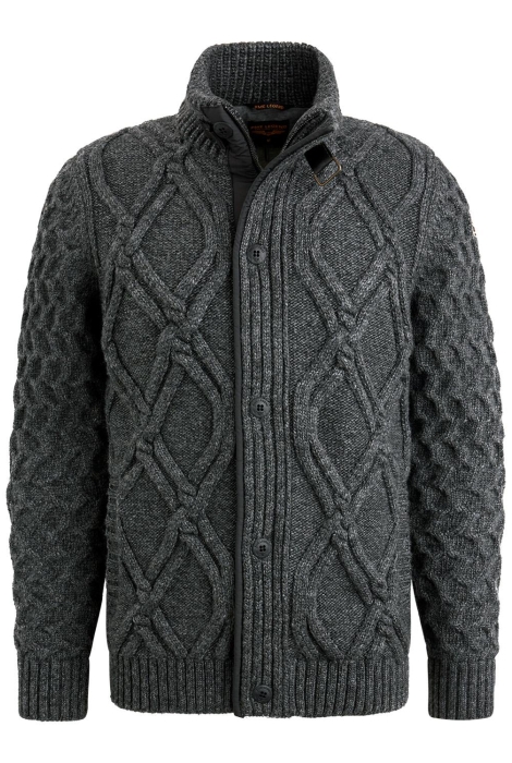 PME legend zip jacket heavy knit mixed yarn