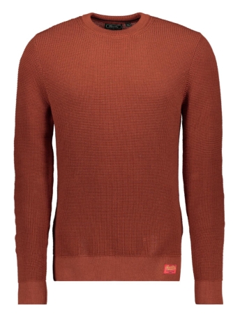 Superdry Trui TEXTURED CREW KNIT JUMPER M6110657A AUTUMNAL ORANGE