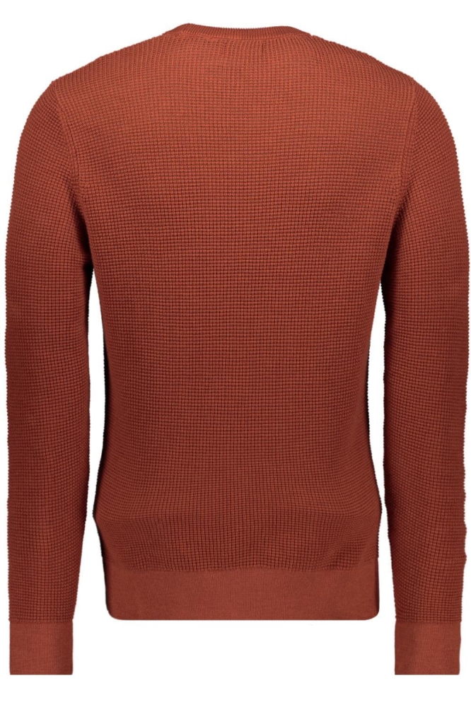 TEXTURED CREW KNIT JUMPER M6110657A AUTUMNAL ORANGE