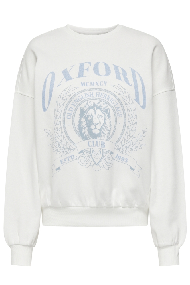 ONLEVELYN L/S LION O-NECK SWT 15333538 Cloud Danver/Oxford