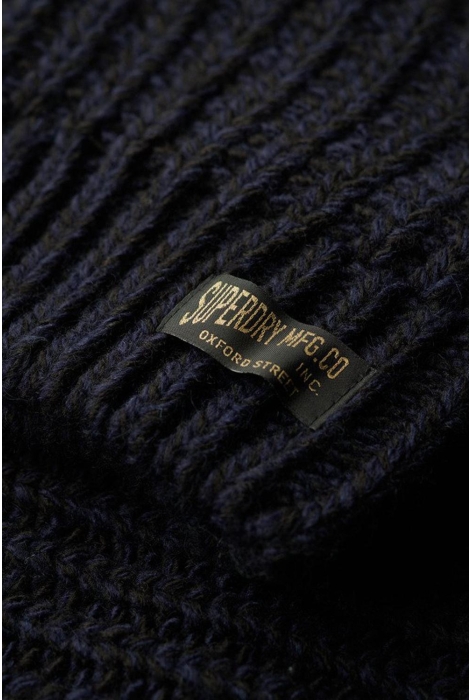 Superdry chunky knit zip through