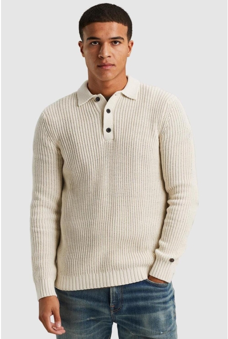 Cast Iron long sleeve polo regular fit soft