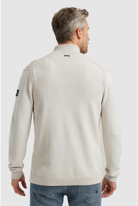 Vanguard half zip collar cotton blend wool