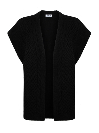 Zoso Vest KNITTED CARDIGAN 245 CLAIRE 0000 BLACK