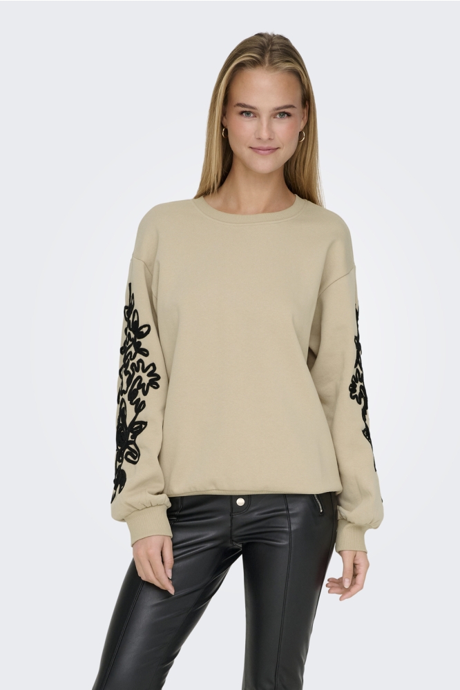 ONLJANIS L/S O-NECK CS SWT 15332571 Humus/Henna flow