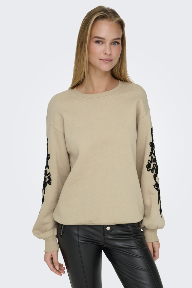 ONLJANIS L/S O-NECK CS SWT 15332571 Humus/Henna flow