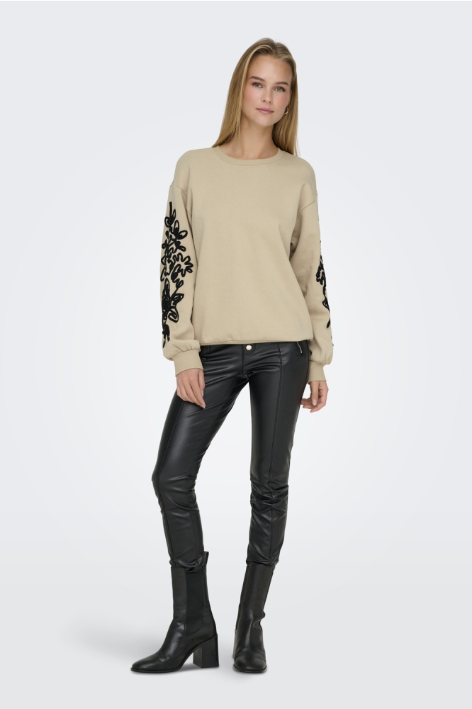 ONLJANIS L/S O-NECK CS SWT 15332571 Humus/Henna flow