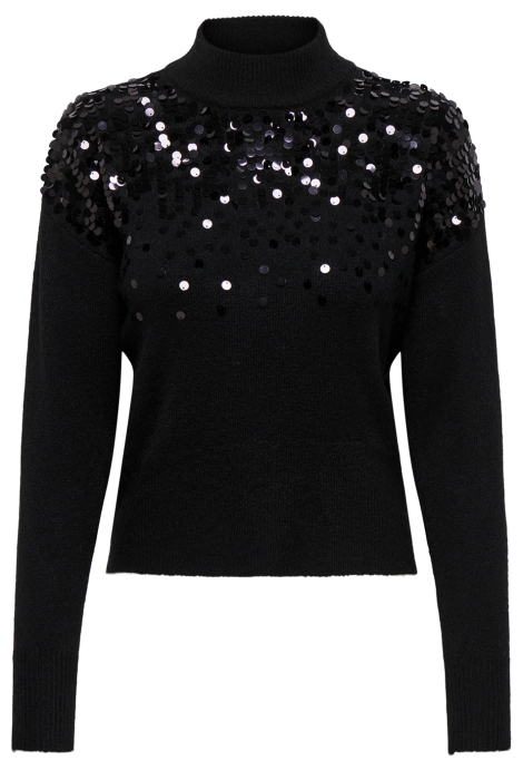 Only onlalba ls sequins high neck knt