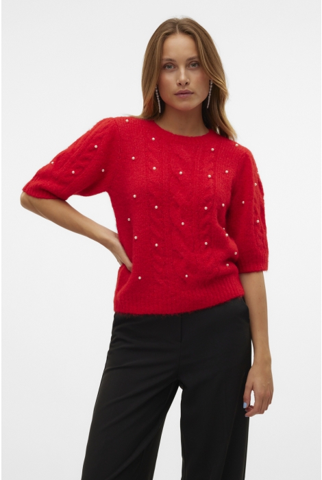 Vero Moda vmnova ss pearl puff pullover vip