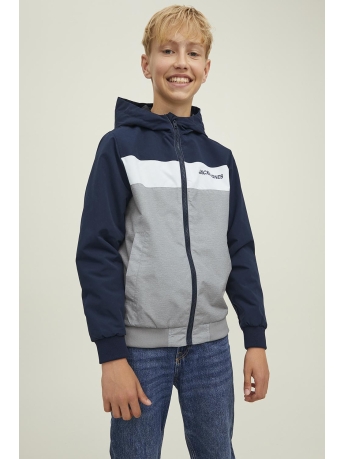 Jack & Jones Junior Jas JJERUSH BLOCKING HOOD BOMBER NOOS J 12200453 Navy Blazer