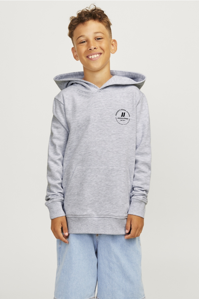 JJESWIFT SWEAT HOOD NOOS JNR 12258968 White Melange