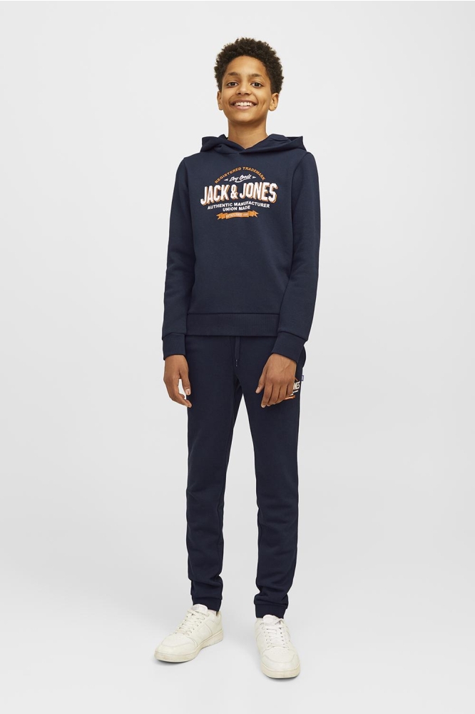 JJELOGO SWEAT HOOD 2 COL 24/25 NOOS 12258823 Navy Blazer