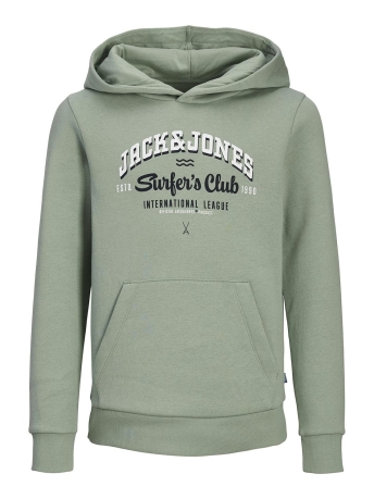 Jack & Jones Junior Trui JJELOGO SWEAT HOOD 2 COL 24/25 NOOS 12258823 Iceberg Green