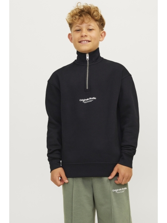 Jack & Jones Junior Trui JORVESTERBRO SWEAT QUARTER ZIP NOOS 12242475 Black