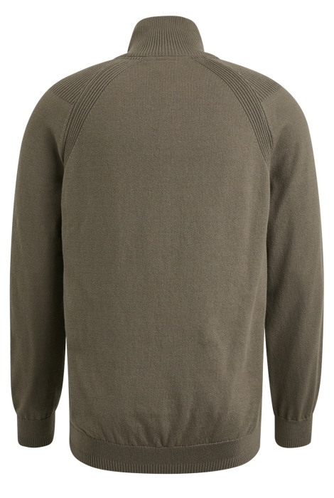 Cast Iron half zip collar cotton stretch