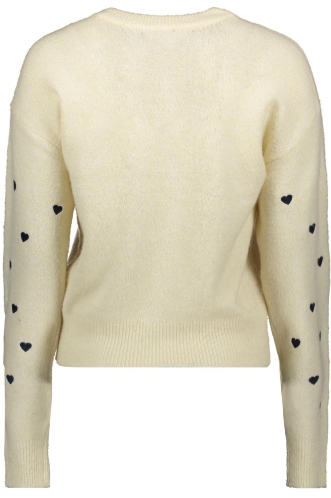 VMMALLE HEART LS O-NECK PULLOVER EX 10325295 BIRCH/W. BLACK H