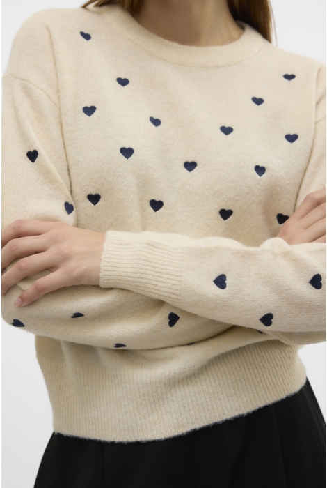 Vero Moda vmmalle heart ls o-neck pullover ex