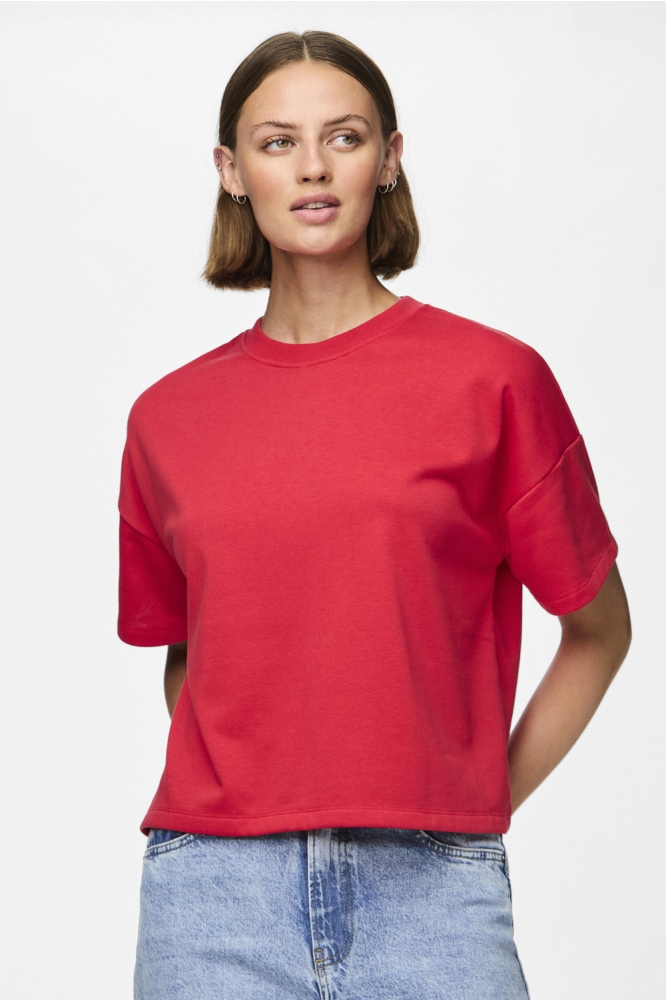 PCCHILLI SUMMER 2/4 LOOSE SWEAT NOO 17118870 Poppy Red