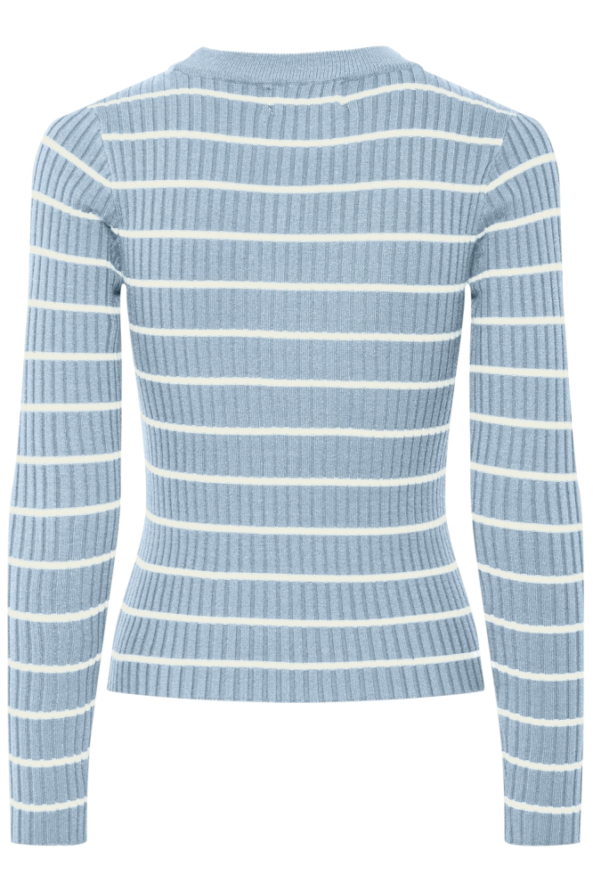 PCCRISTA LS O-NECK KNIT NOOS BC 17115047 CASHMERE BLUE/BIRCH NARR