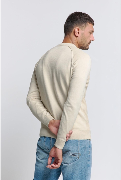 NO-EXCESS pullover crewneck solid relief knit