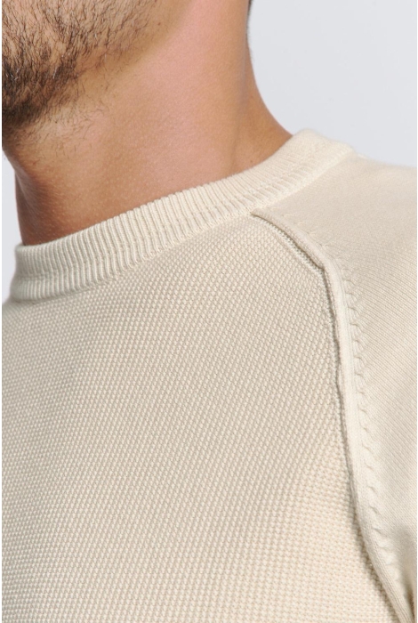 NO-EXCESS pullover crewneck solid relief knit