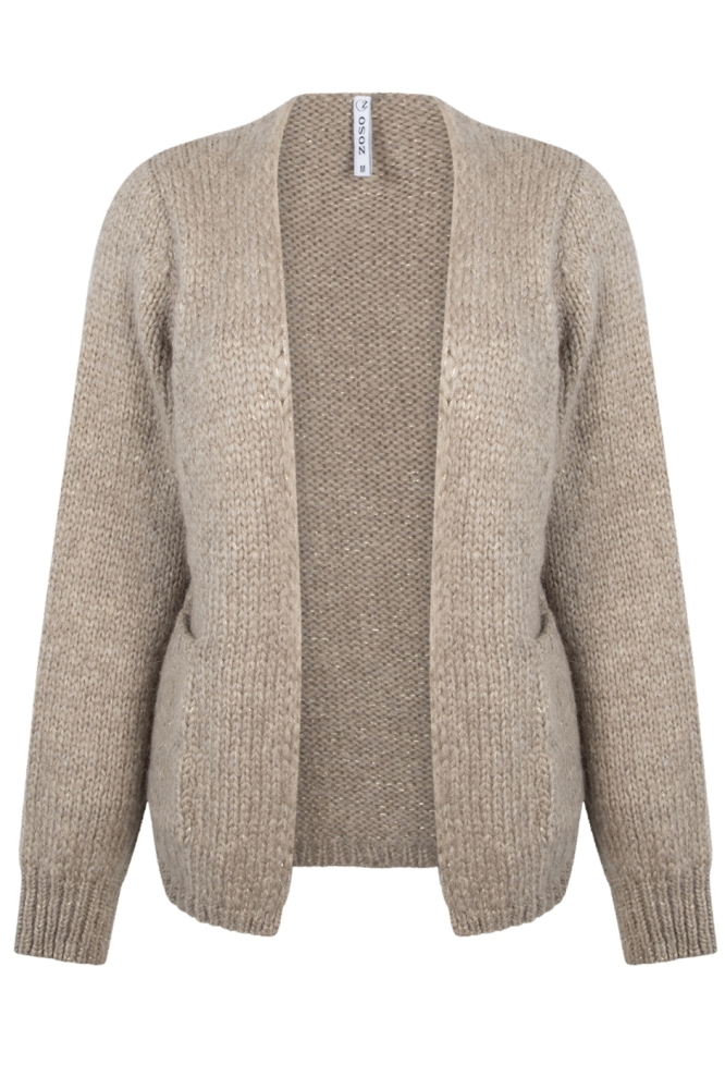 LOIS KNITTED CARDIGAN 245 1305 GREIGE